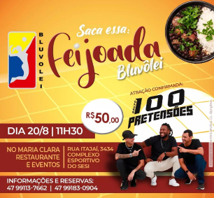 Convite feijoada Bluvolei
