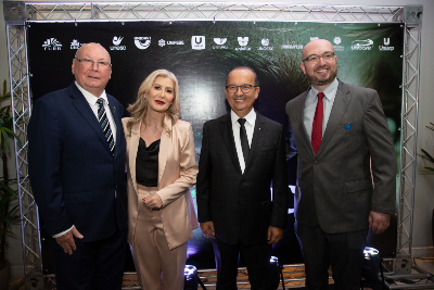Reitores e governador eleito na posse da ACAFE