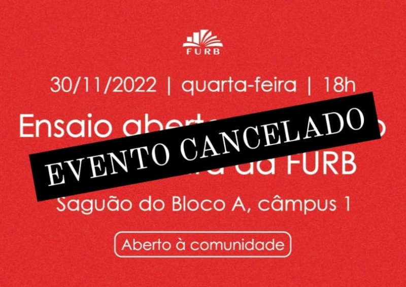 Ensaio aberto cancelado 