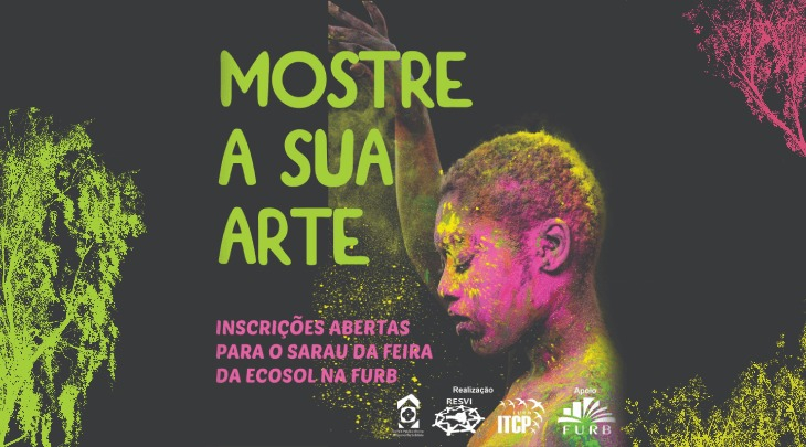 Cartaz divulga inscrições para o Sarau da Ecosol