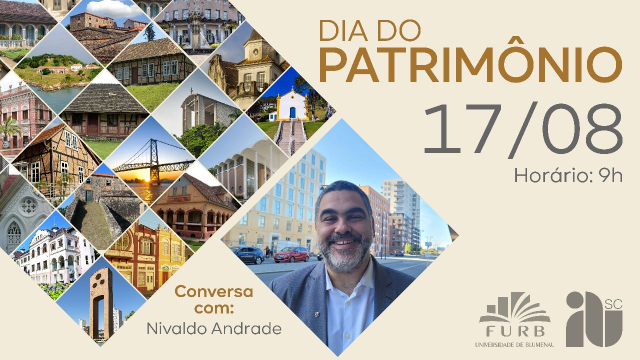 Convite para live sobre patrimônio histórico
