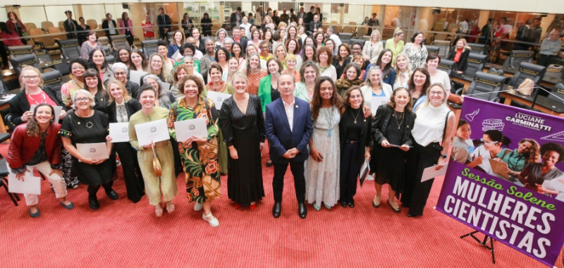 Mulheres homenageadas na ALESC