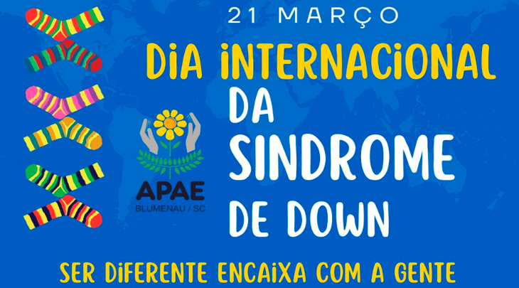 Campanha do Dia Internacional da Síndrome de Down acontece em 21 de março, com apoio da FURB