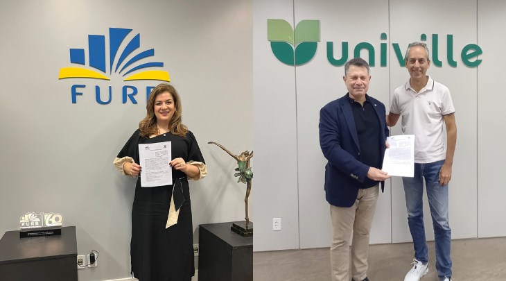 FURB renova acordo de cooperação acadêmica com a Univille para pesquisa e pós-graduação