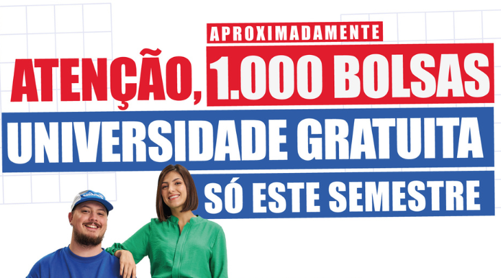 FURB distribuirá cerca de 1 mil novas bolsas do programa Universidade Gratuita neste semestre