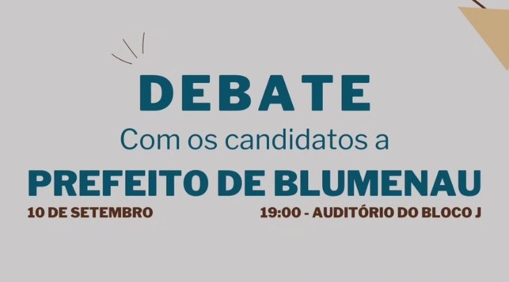 FURB promove debate entre candidatos a prefeito de Blumenau