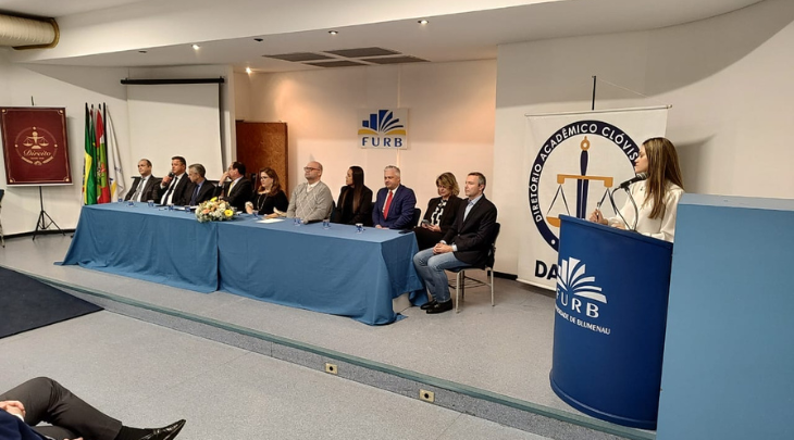 Abertura da 41ª Semana Acadêmica do curso de Direito na FURB é marcada por palestra com presidente do TJSC