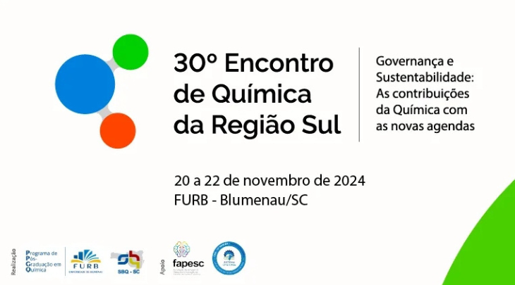 FURB realiza 30º Encontro de Química da Região Sul em novembro, inscrições com desconto estão terminando