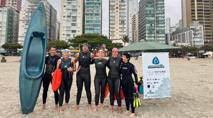 “Braçadas Sustentáveis pelo Futuro da Água”: projeto de pesquisa FURB realiza diagnóstico ambiental de praias catarinenses