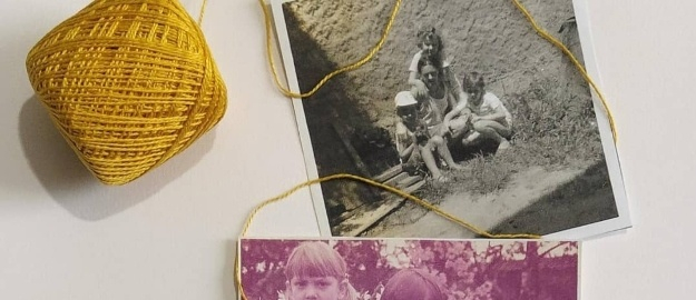 Bordado em fotografias reflete sobre memórias e narrativas 