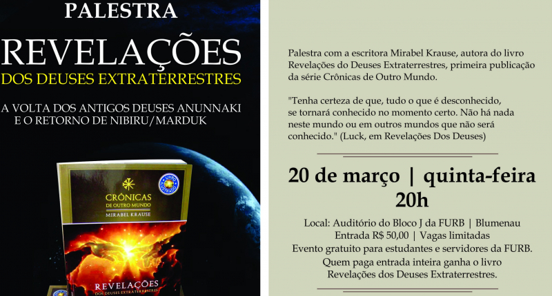 FURB sedia palestra sobre Revelações dos Deuses Extraterrestres