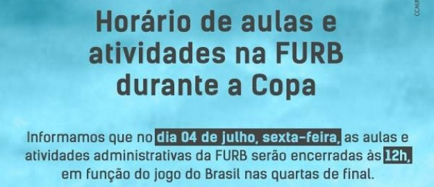 FURB altera horário de expediente nesta sexta-feira