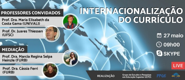 Live sobre currículos de Educação