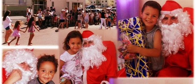 DCE entrega presentes da campanha de natal às crianças de condomínio habitacional