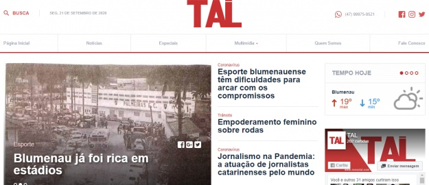 Jornalismo digital da FURB entre os 5 melhores do Sul