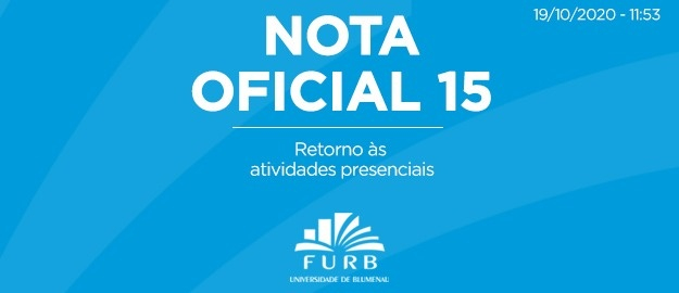 Nota Oficial nº 15  Retorno às atividades presenciais