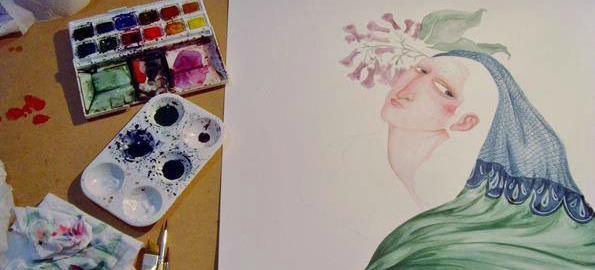 Nestor Jr. ensina técnica de pintura Aquarela em oficina 
