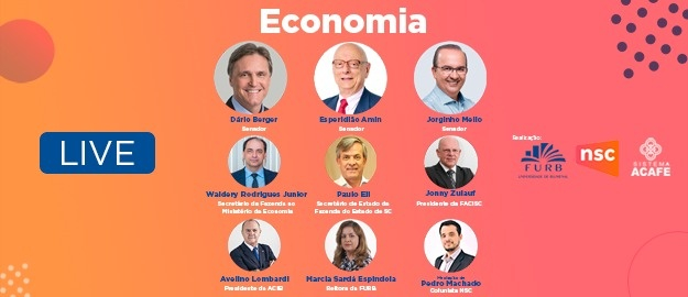 Economia na live das 20h com os três senadores e empresários