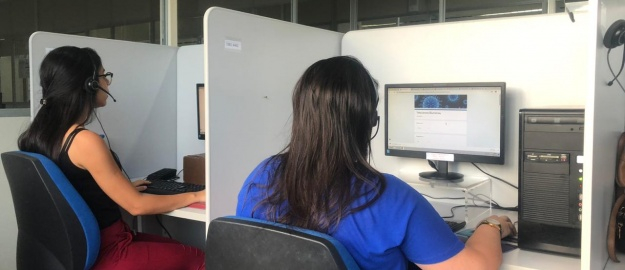 Universitários realizam teleatendimento no Alô Saúde