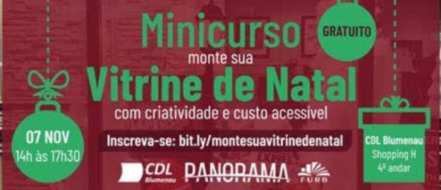 FURB e CDL realizam minicurso gratuito sobre vitrines de natal