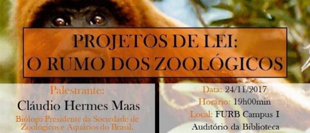 PET Biologia da FURB discute destino dos zoológicos