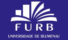 logomarca FURB fundo azul com letras brancas 
